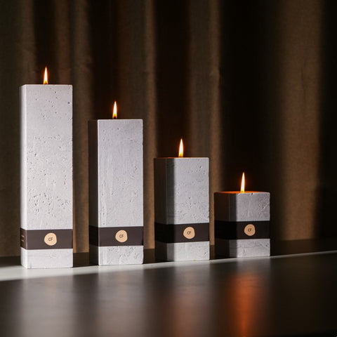 Industrinio stiliaus žvakė (kvadratas)